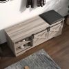 Barn Door Shoe Bench