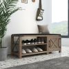 Tobacco Wood Shoe Bench