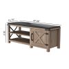 Tobacco Wood Shoe Bench